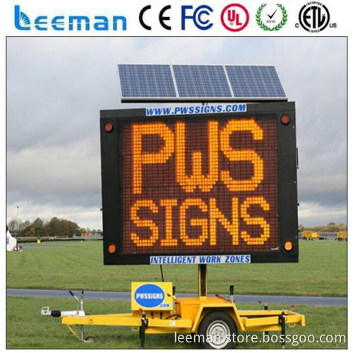 solar speed limit traffic signs led solar vms trailer mobile trailer led tv p10 led module single color